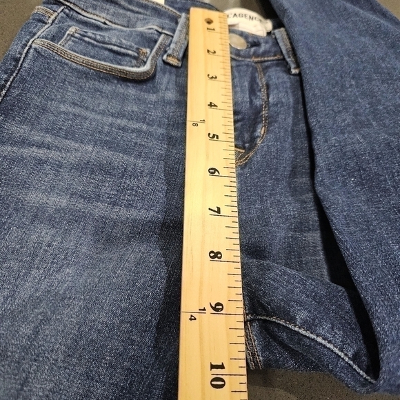 L'AGENCE  Margo High Rise Skinny Vintage Blue Dark Wash Jeans Sz 24 $275 Retail - Picture 5 of 11